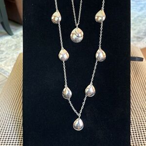 Liz Claiborne Silver Teardrop Necklace 
2 necklaces for layering.